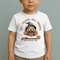 Halloween Dog All Tricks All Treats Spooky Doodle Co Toddler T-Shirt thumb 2