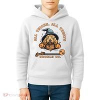 Halloween Dog All Tricks All Treats Spooky Doodle Co Kids Hoodie thumb 4