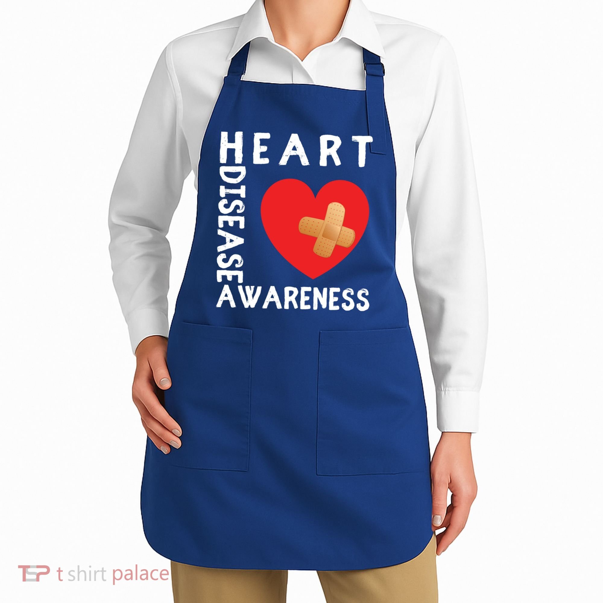 Heart Disease Awareness Month Chd Wear Red Day Gift Apron