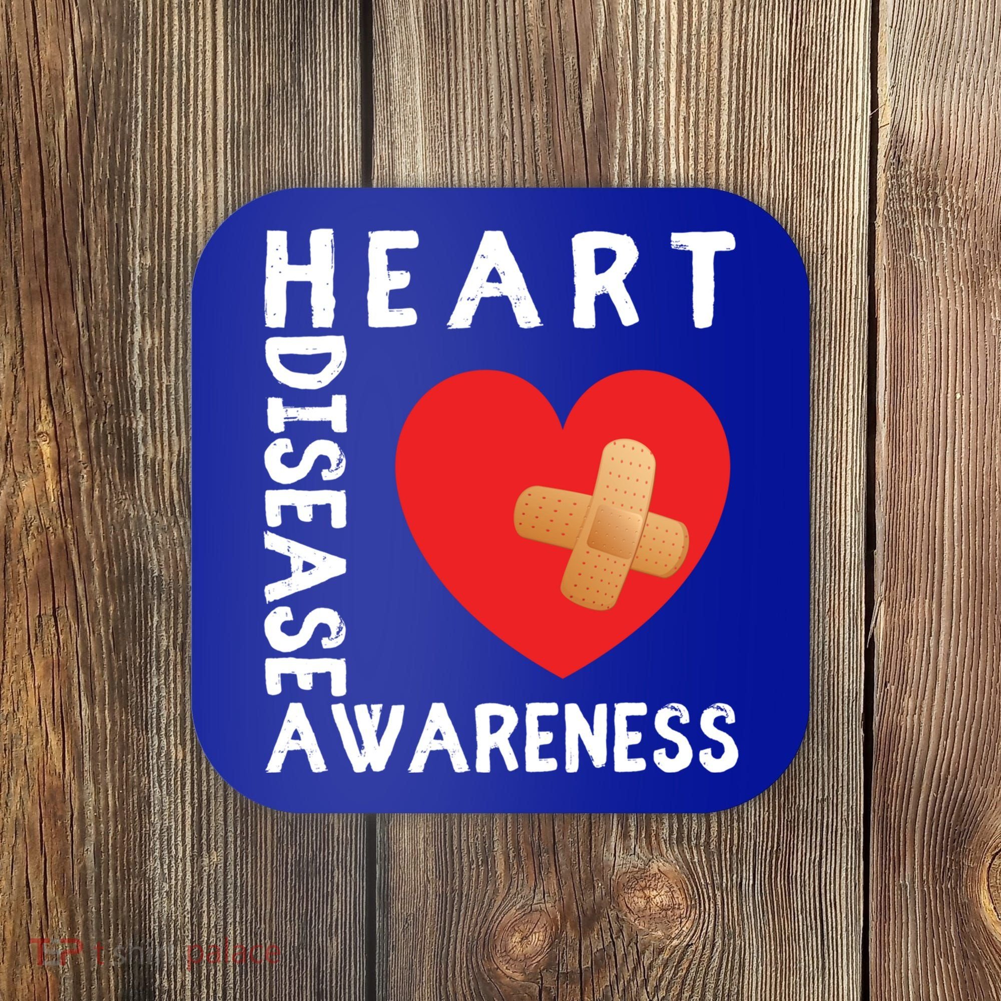 Heart Disease Awareness Month Chd Wear Red Day Gift Coaster