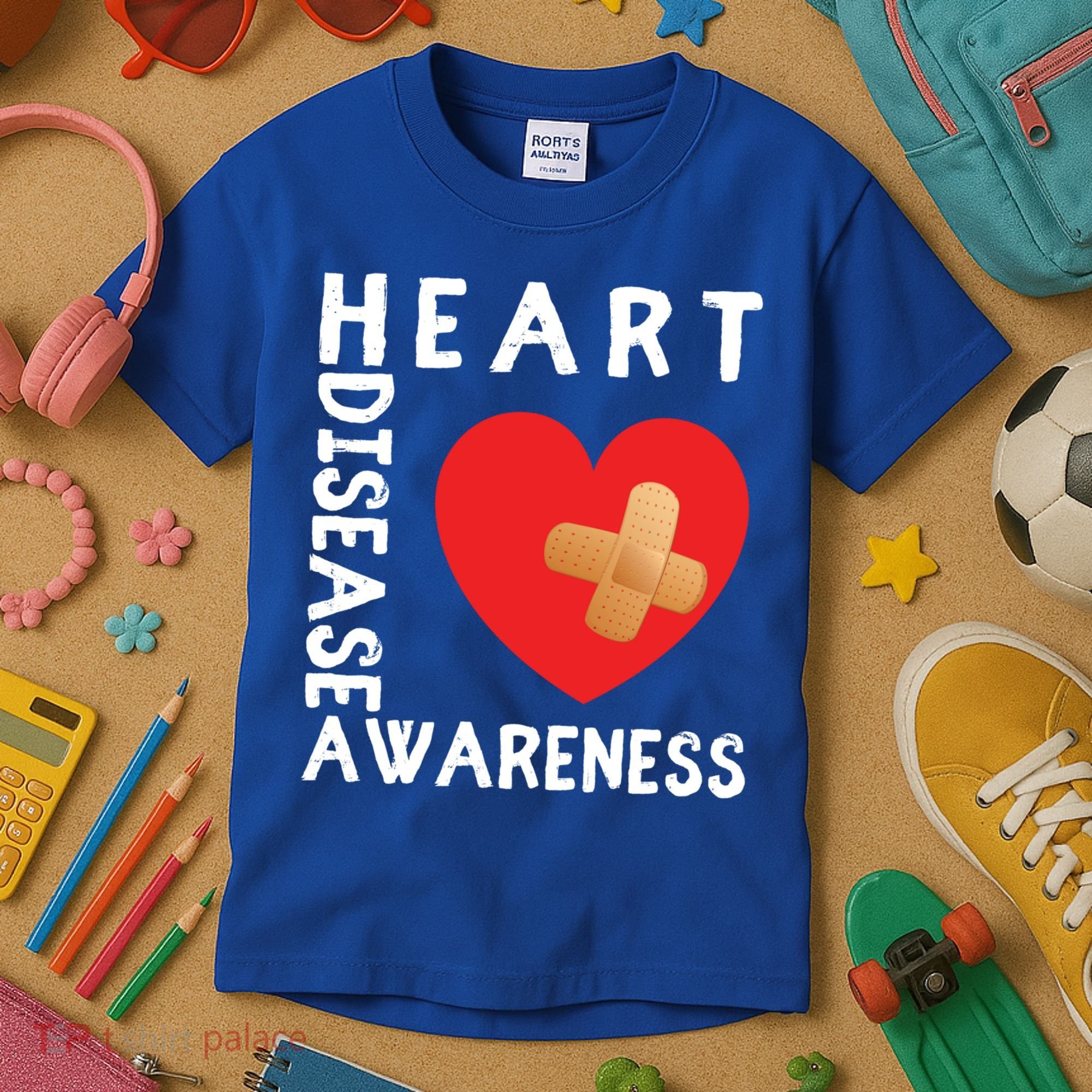 Heart Disease Awareness Month Chd Wear Red Day Gift Kids T-Shirt