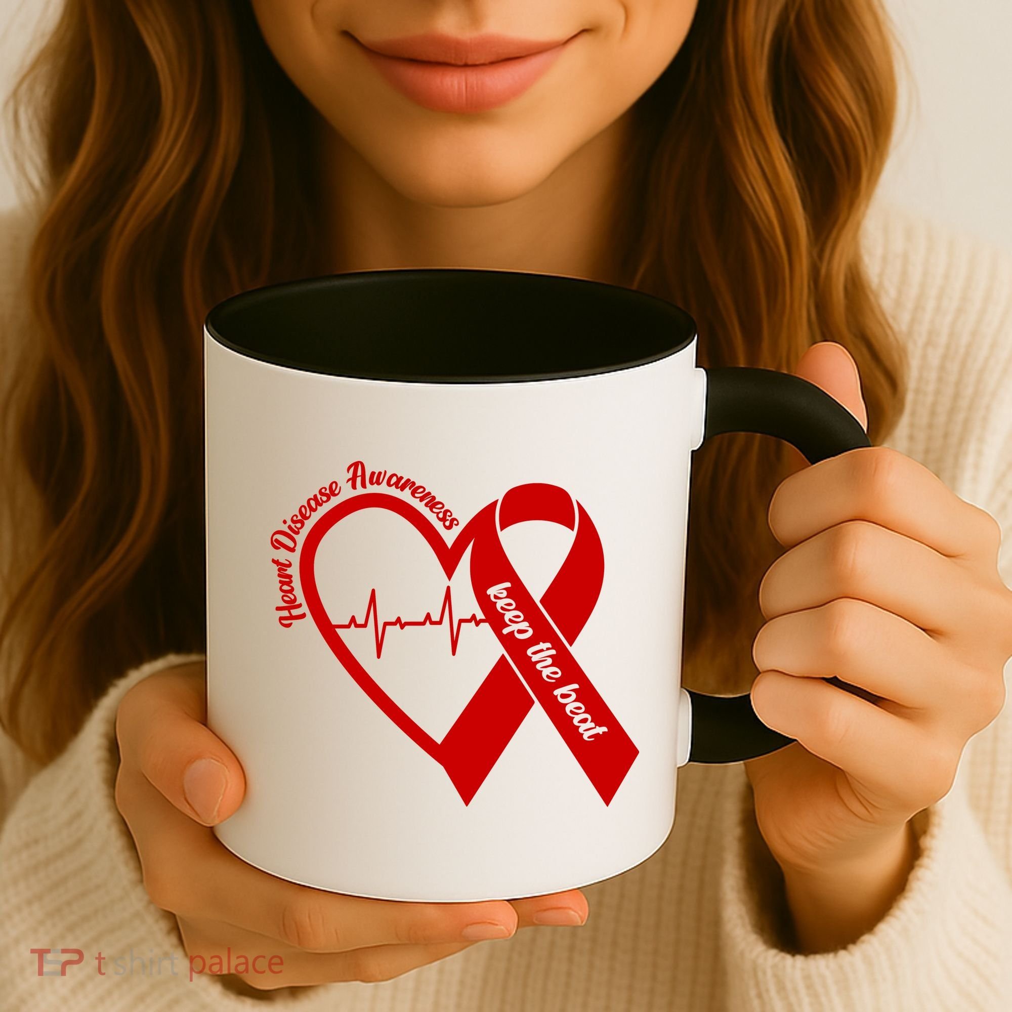 Heart Disease Awareness Keep The Beat Coffee Mug