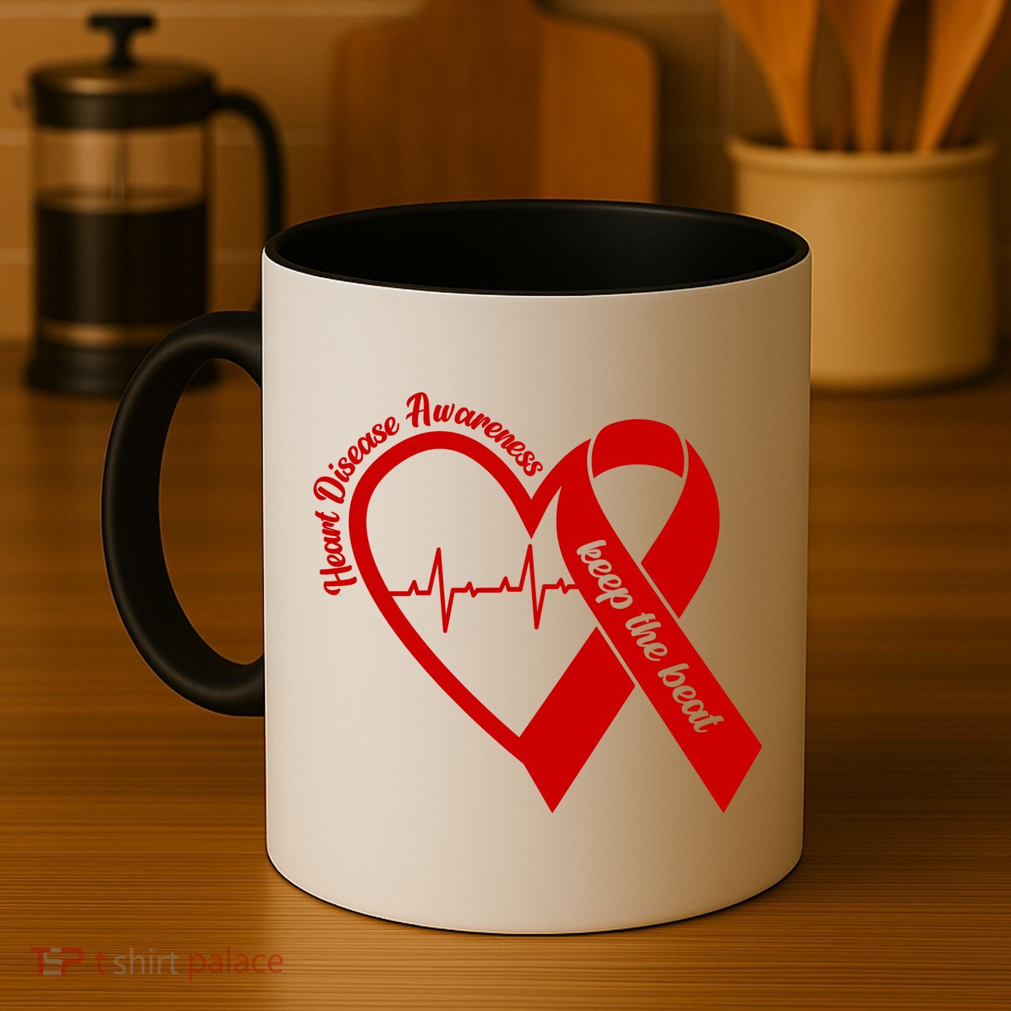 Heart Disease Awareness Keep The Beat Coffee Mug