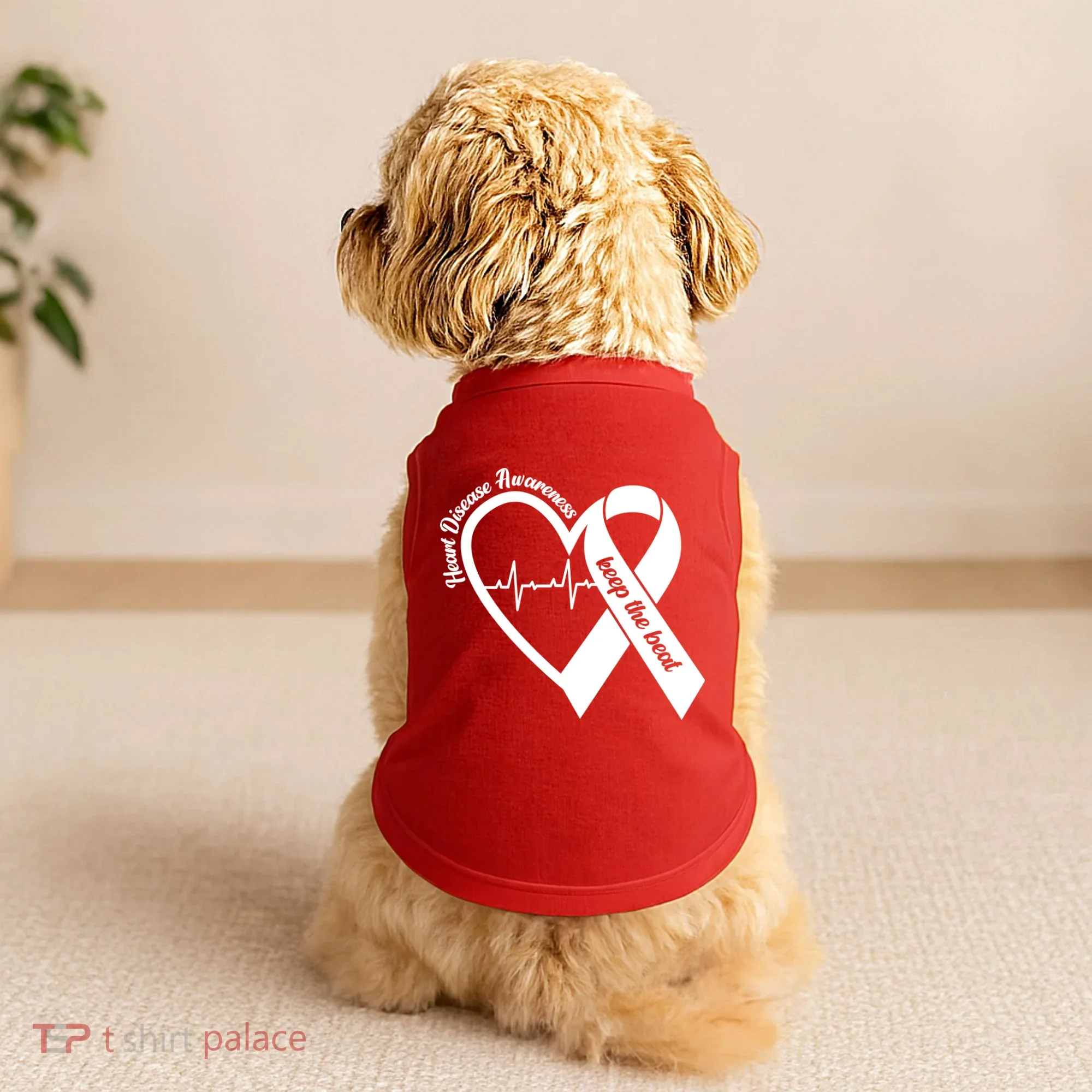 Heart Disease Awareness Keep The Beat Doggie Tank