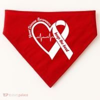 Heart Disease Awareness Keep The Beat USA-Made Doggie Bandana thumb 0