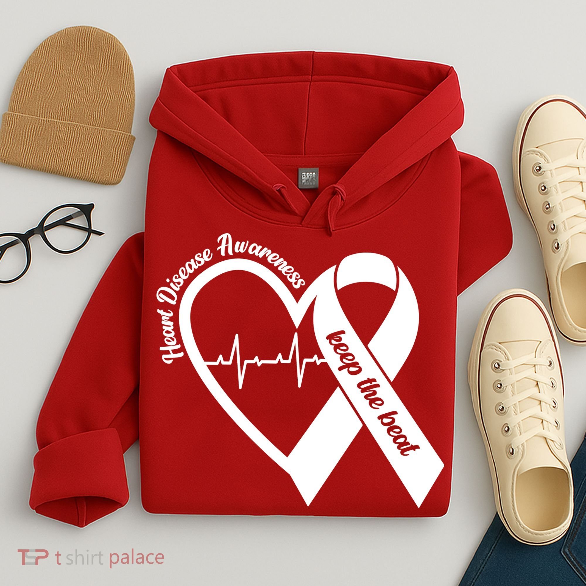 Heart Disease Awareness Keep The Beat Hoodie