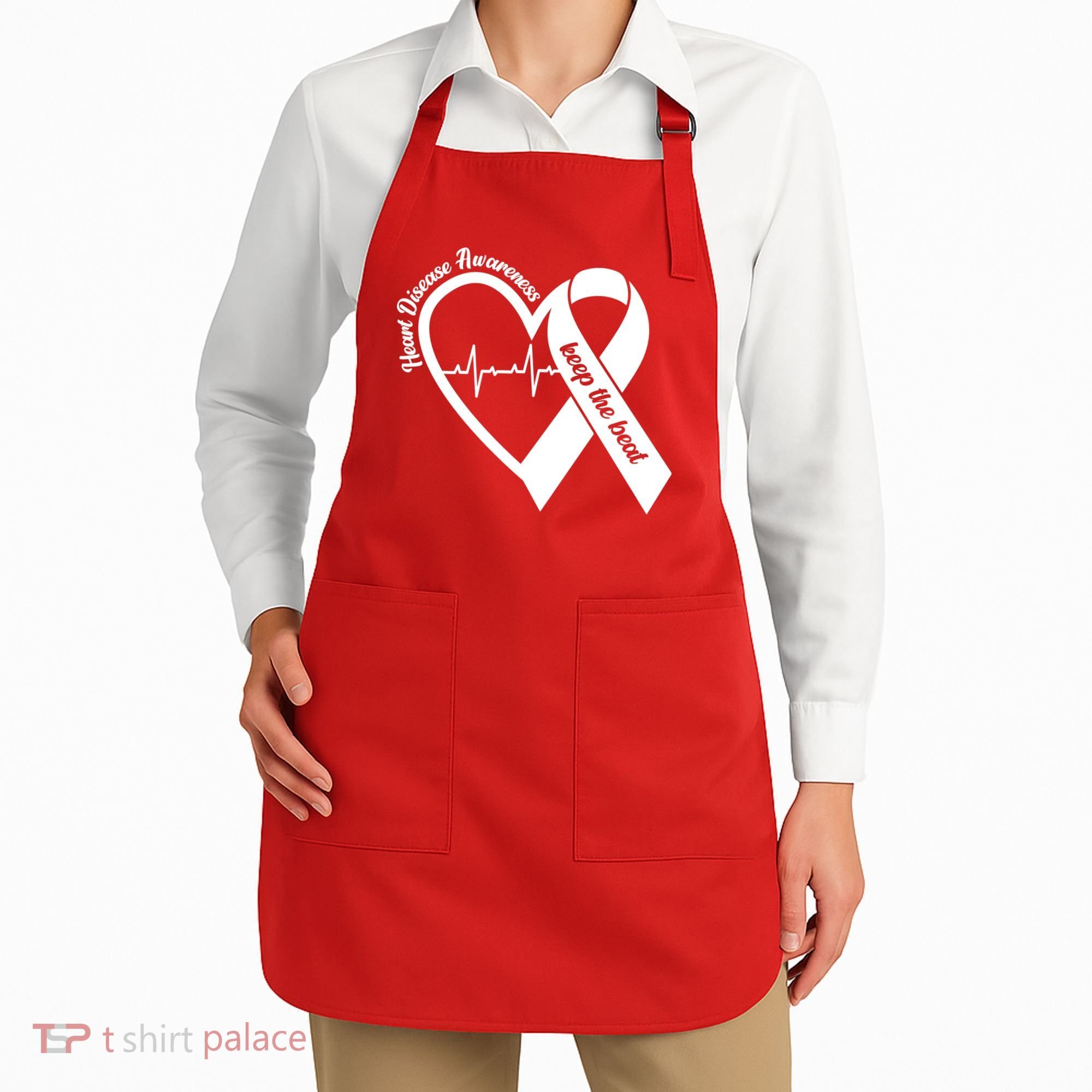 Heart Disease Awareness Keep The Beat Apron