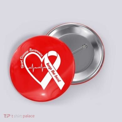 Heart Disease Awareness Keep The Beat Button