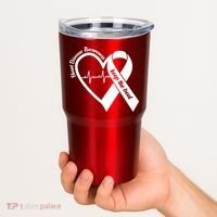 Heart Disease Awareness Keep The Beat Tumbler thumb 2