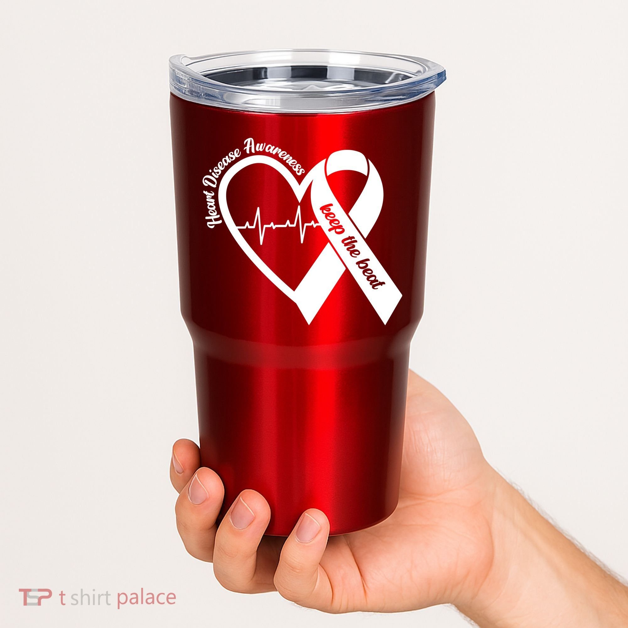 Heart Disease Awareness Keep The Beat Tumbler