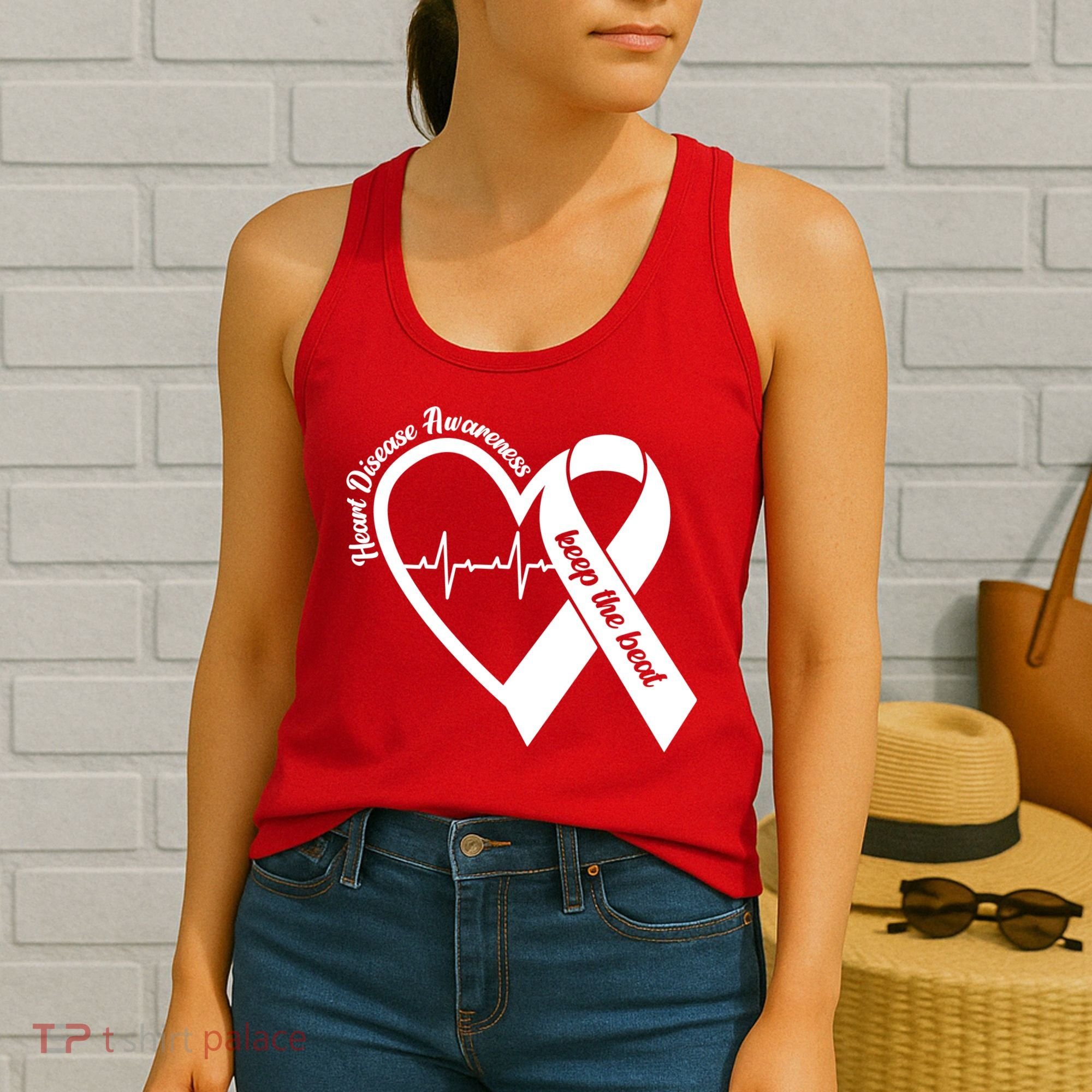 Heart Disease Awareness Keep The Beat Women's Tank Top