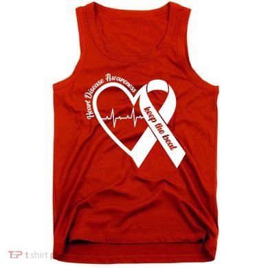 Heart Disease Awareness Keep The Beat Tank Top
