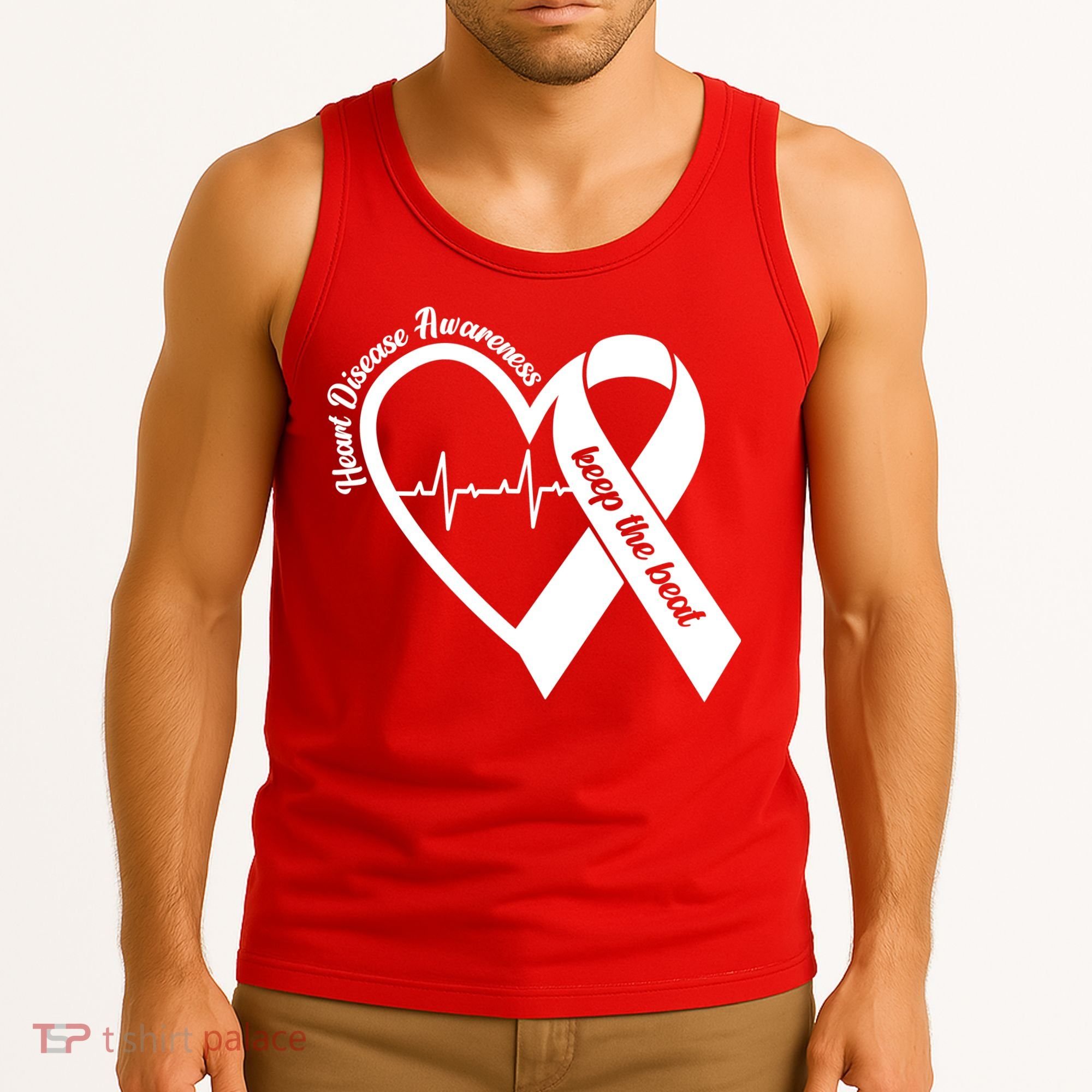 Heart Disease Awareness Keep The Beat Tank Top