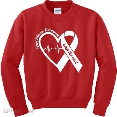 Heart Disease Awareness Keep The Beat Kids Sweatshirt