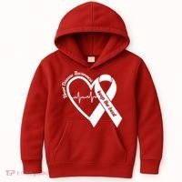 Heart Disease Awareness Keep The Beat Kids Hoodie thumb 0