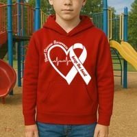 Heart Disease Awareness Keep The Beat Kids Hoodie thumb 2