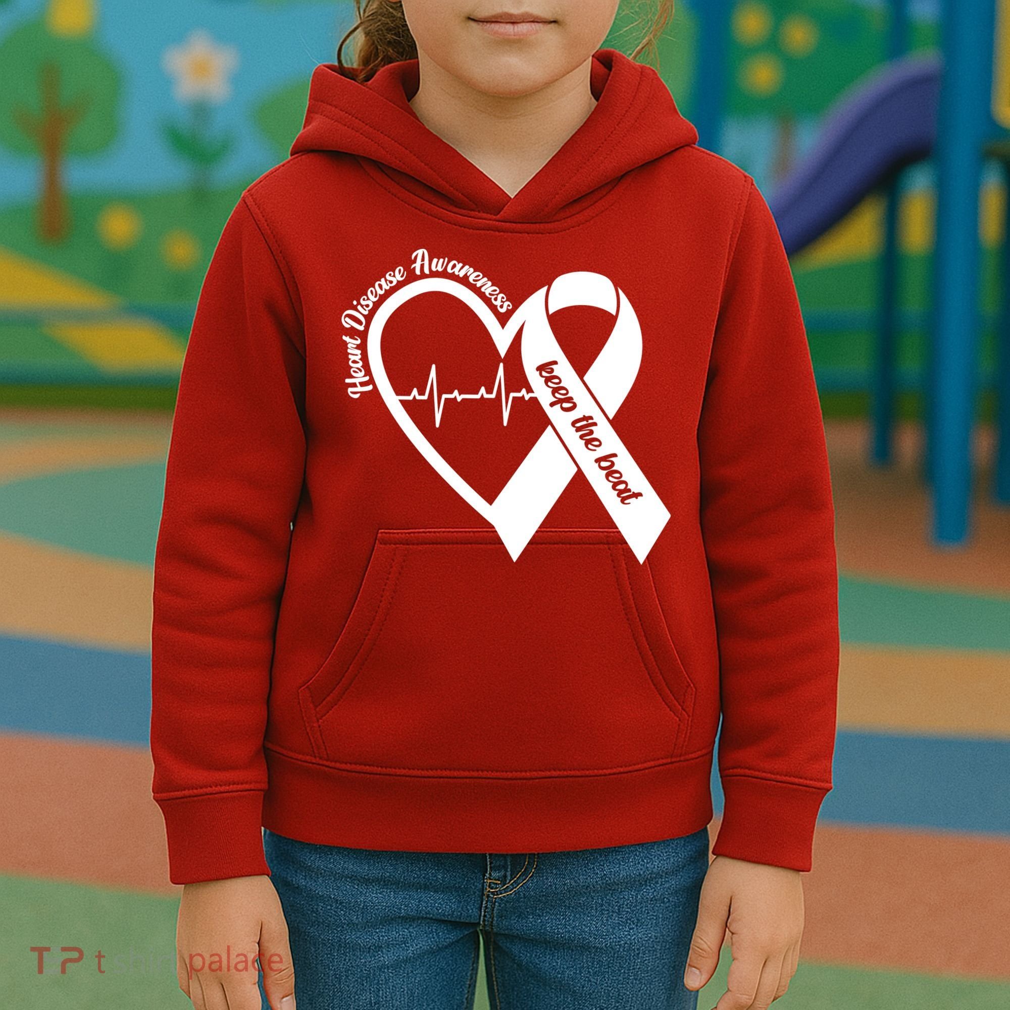 Heart Disease Awareness Keep The Beat Kids Hoodie