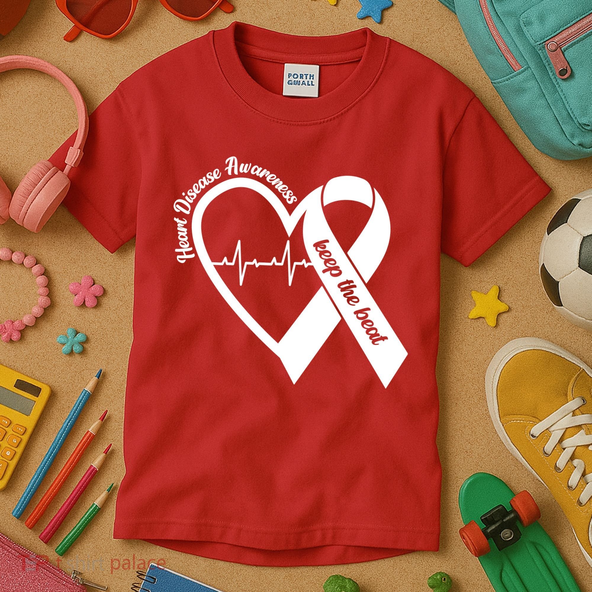 Heart Disease Awareness Keep The Beat Kids T-Shirt