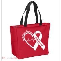 Heart Disease Awareness Keep The Beat Tote Bag thumb 2