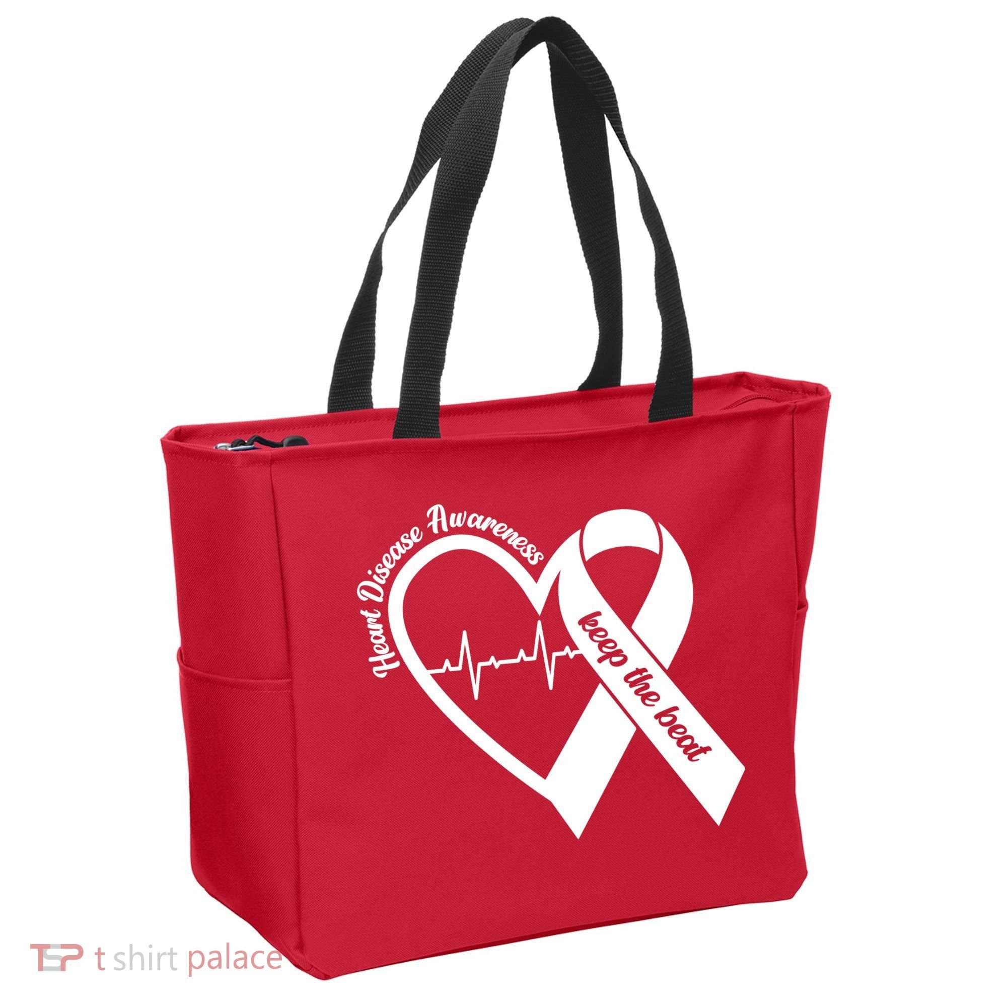 Heart Disease Awareness Keep The Beat Tote Bag