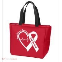 Heart Disease Awareness Keep The Beat Tote Bag thumb 3