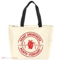 Heart Disease Awareness Month February Squad Chd Awareness Tote Bag thumb 0
