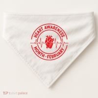 Heart Disease Awareness Month February Squad Chd Awareness USA-Made Doggie Bandana thumb 0
