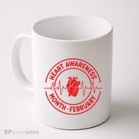 Heart Disease Awareness Month February Squad Chd Awareness Coffee Mug thumb 0