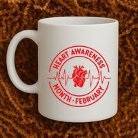 Heart Disease Awareness Month February Squad Chd Awareness Coffee Mug thumb 2