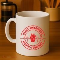 Heart Disease Awareness Month February Squad Chd Awareness Coffee Mug thumb 4