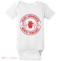 Heart Disease Awareness Month February Squad Chd Awareness Baby Bodysuit thumb 0