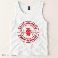 Heart Disease Awareness Month February Squad Chd Awareness Tank Top thumb 2