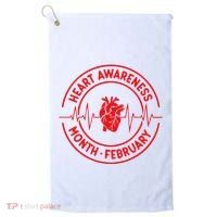 Heart Disease Awareness Month February Squad Chd Awareness Golf Towel thumb 0