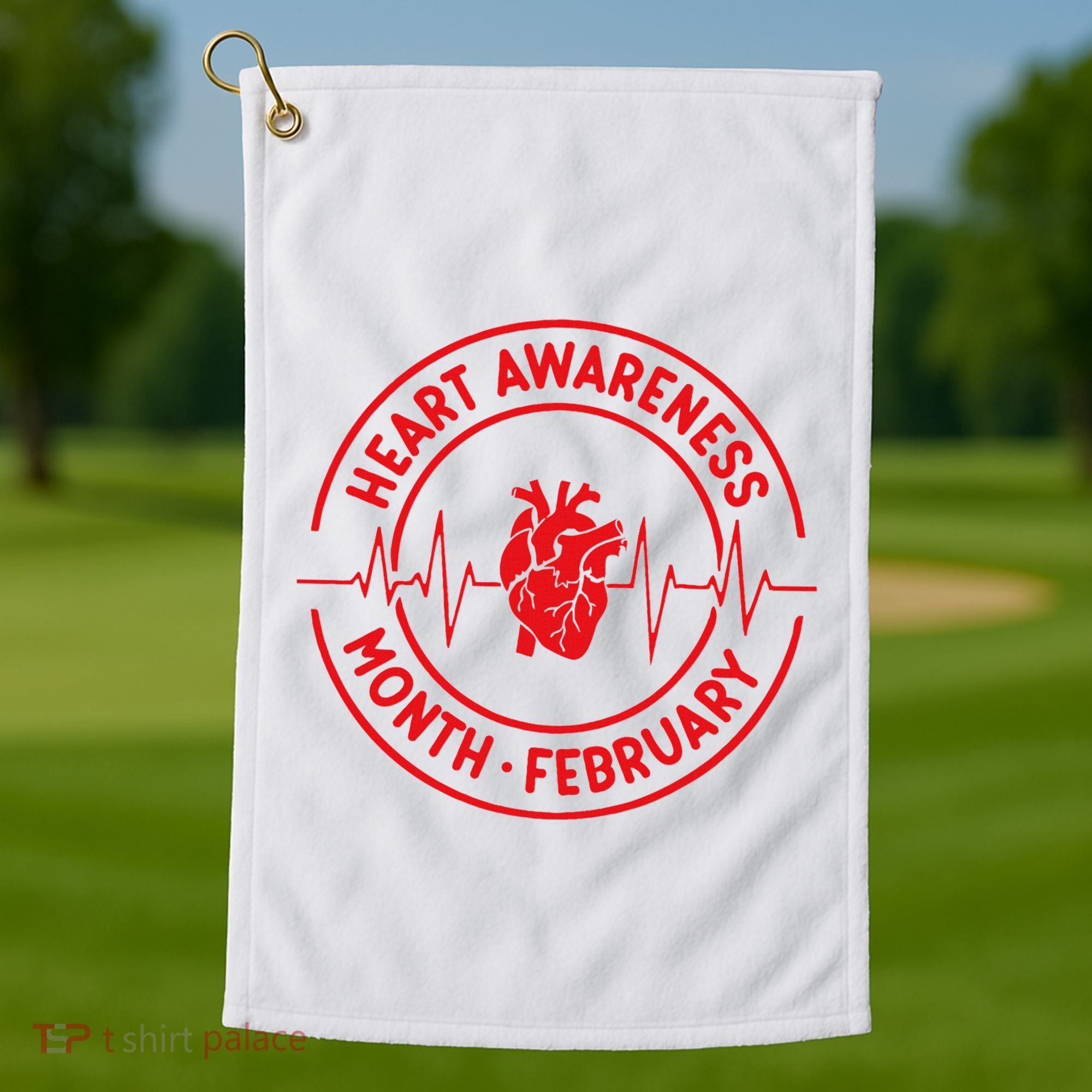 Heart Disease Awareness Month February Squad Chd Awareness Golf Towel