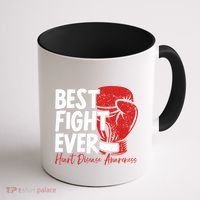 Heart Disease Awareness Month Heartbeat Gift Coffee Mug thumb 1