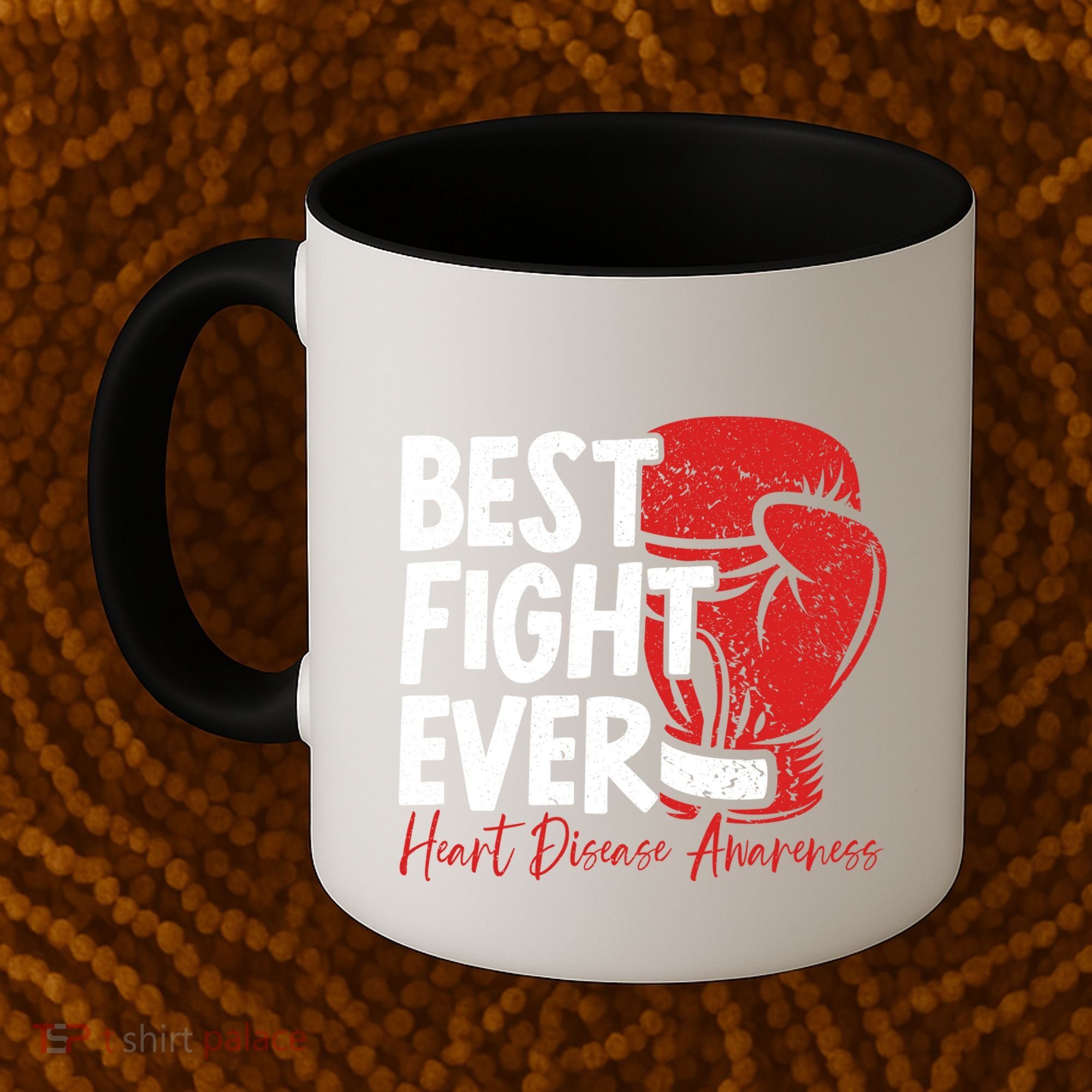 Heart Disease Awareness Month Heartbeat Gift Coffee Mug