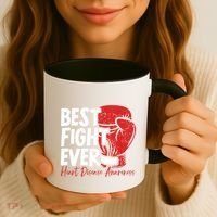 Heart Disease Awareness Month Heartbeat Gift Coffee Mug thumb 3