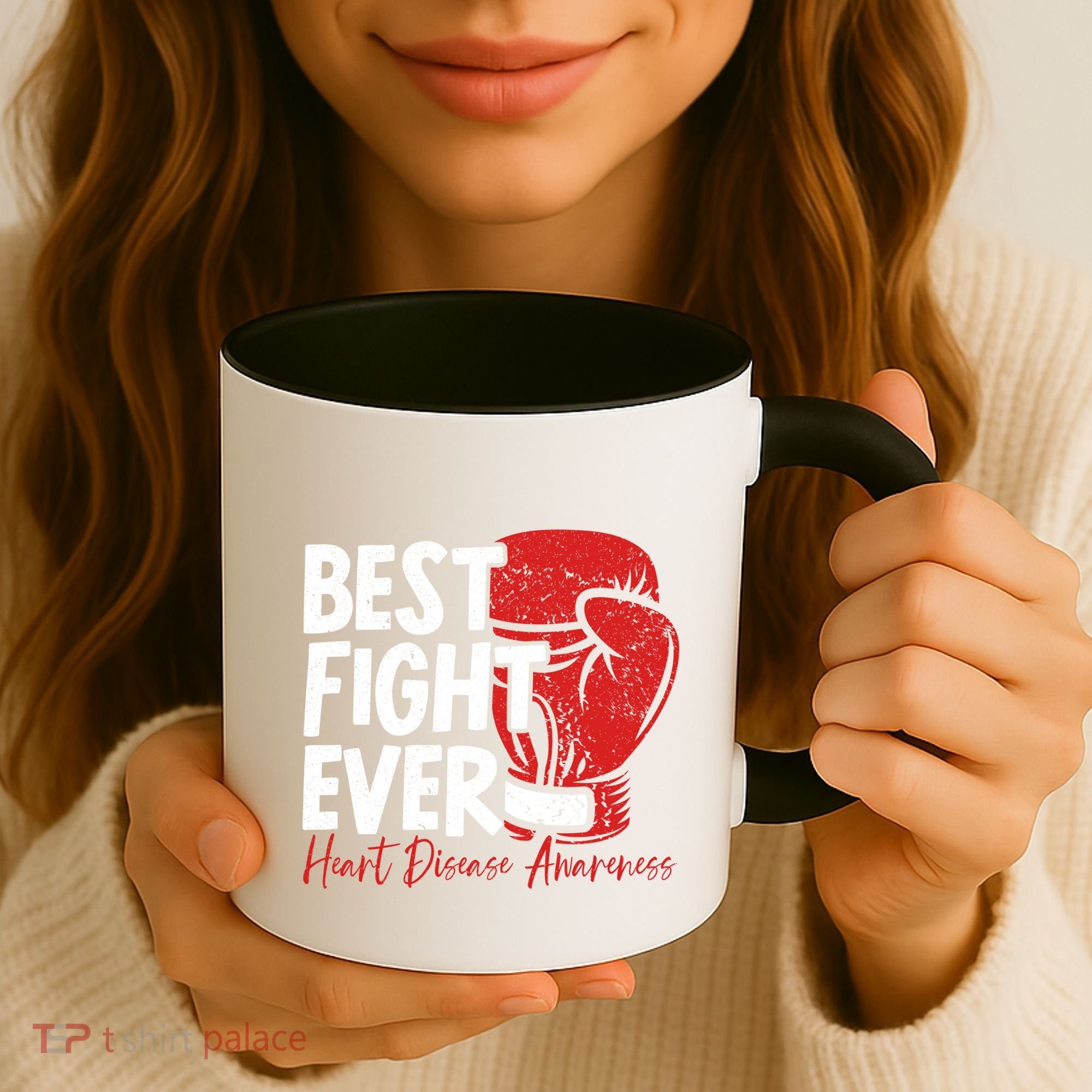 Heart Disease Awareness Month Heartbeat Gift Coffee Mug
