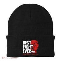 Heart Disease Awareness Month Heartbeat Gift Beanie thumb 0