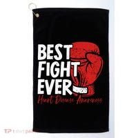 Heart Disease Awareness Month Heartbeat Gift Golf Towel thumb 0