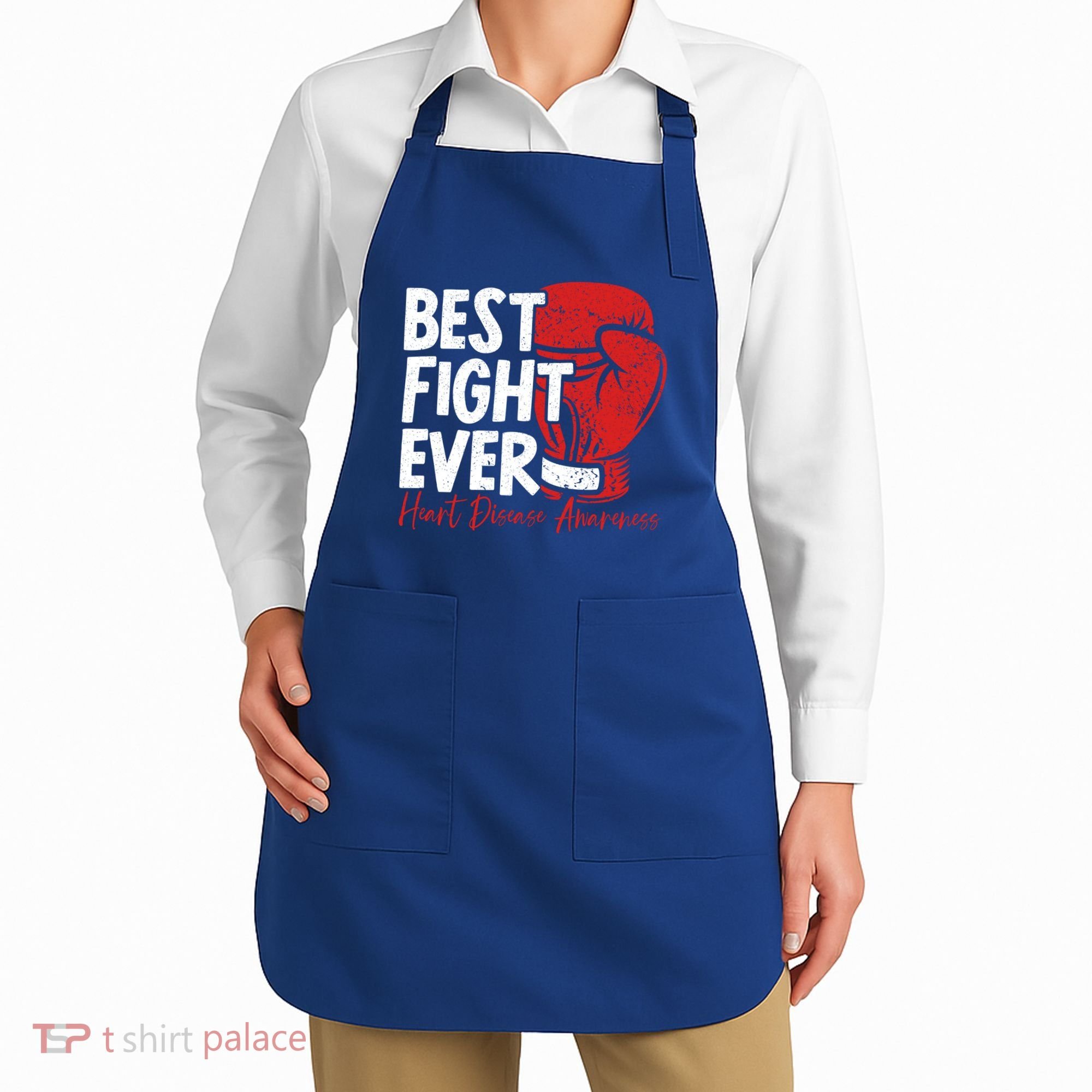 Heart Disease Awareness Month Heartbeat Gift Apron