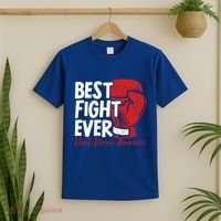 Heart Disease Awareness Month Heartbeat Gift T-Shirt thumb 2