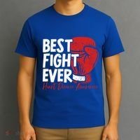 Heart Disease Awareness Month Heartbeat Gift T-Shirt thumb 3