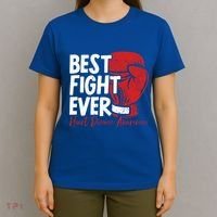 Heart Disease Awareness Month Heartbeat Gift T-Shirt thumb 4