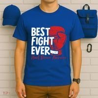 Heart Disease Awareness Month Heartbeat Gift T-Shirt thumb 6