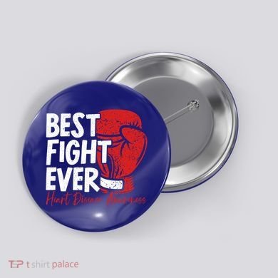 Heart Disease Awareness Month Heartbeat Gift Button
