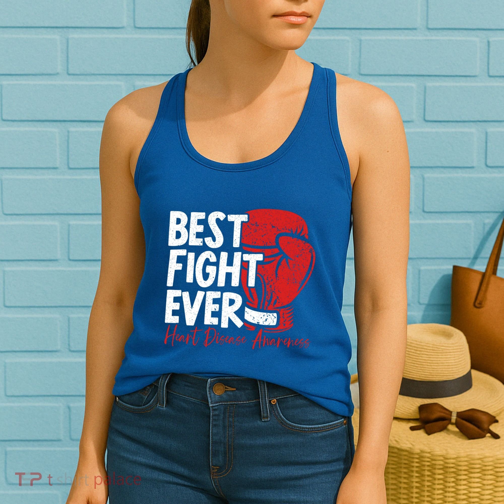 Heart Disease Awareness Month Heartbeat Gift Women's Tank Top