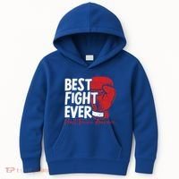 Heart Disease Awareness Month Heartbeat Gift Kids Hoodie thumb 0