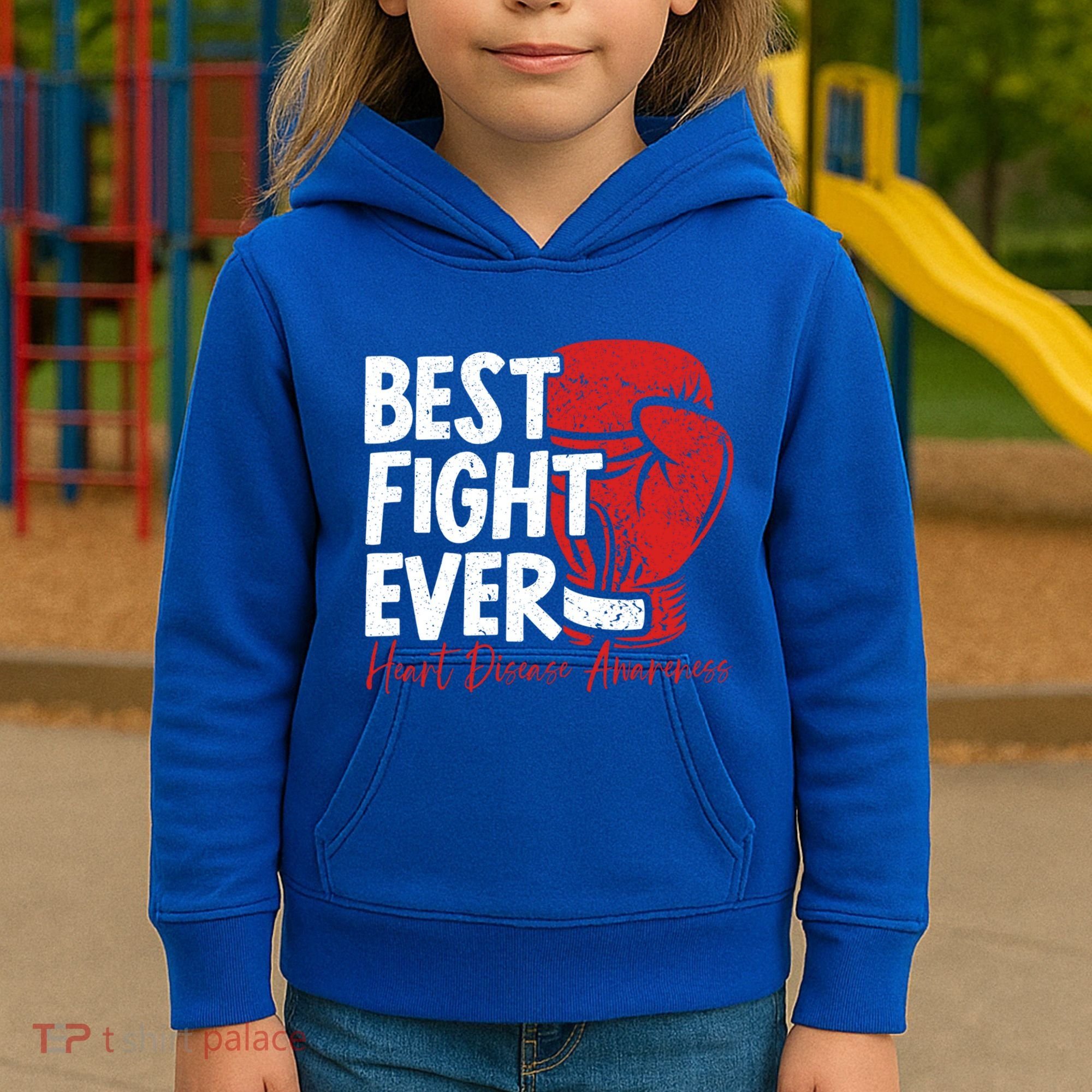 Heart Disease Awareness Month Heartbeat Gift Kids Hoodie