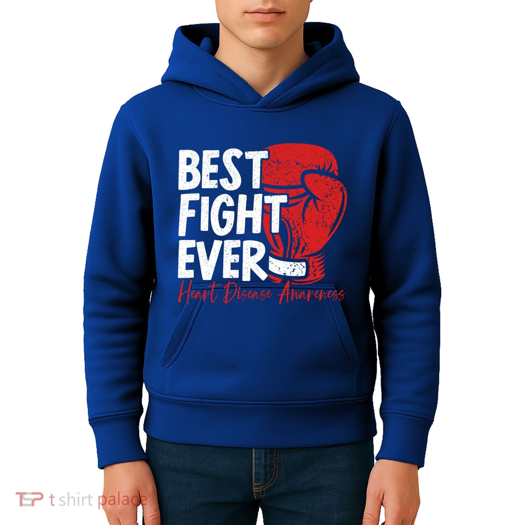 Heart Disease Awareness Month Heartbeat Gift Kids Hoodie